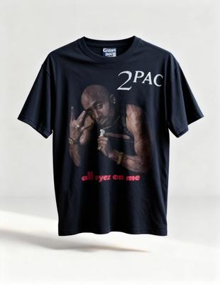 Tupac 2Pac stile retrò anni '90 nera T-shirt Unisex Tee remake