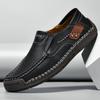 2025 hand-stitched men's shoes driving casual shoes one-pedal men's leather shoes low-top large-size loafers