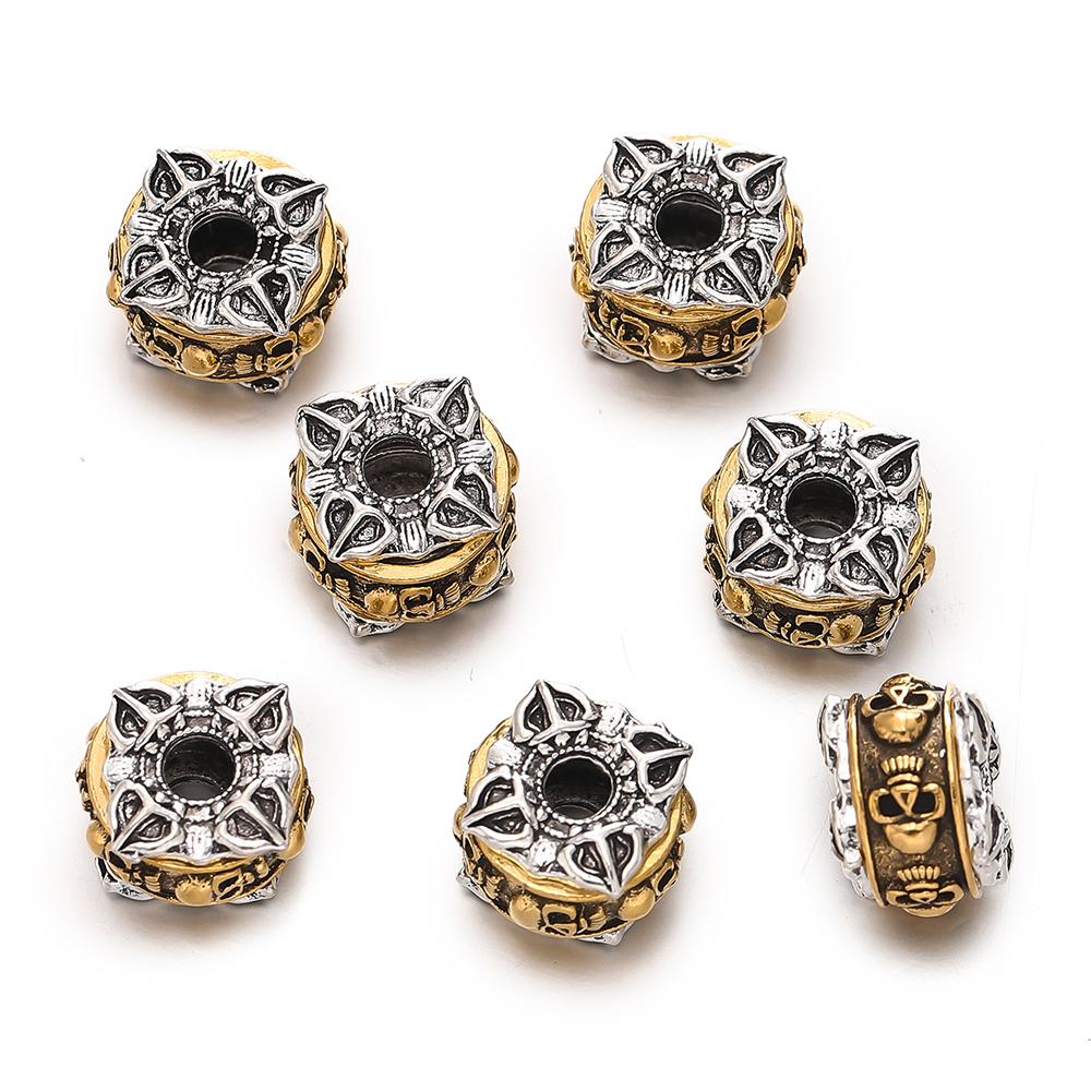 5pcs/lot Alloy Spacer Beads Metal Color Irregular Bead for DIY Jewelry Bracelet Necklace Making Findings Supplies Accessories