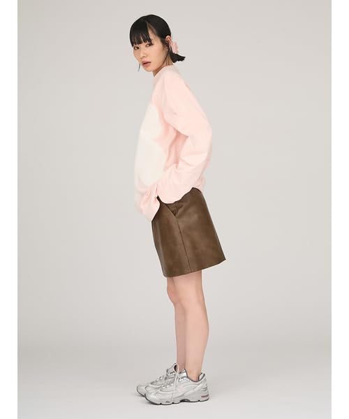 Emi Faux Leather Mini Skirt 13WFS254080BRW0