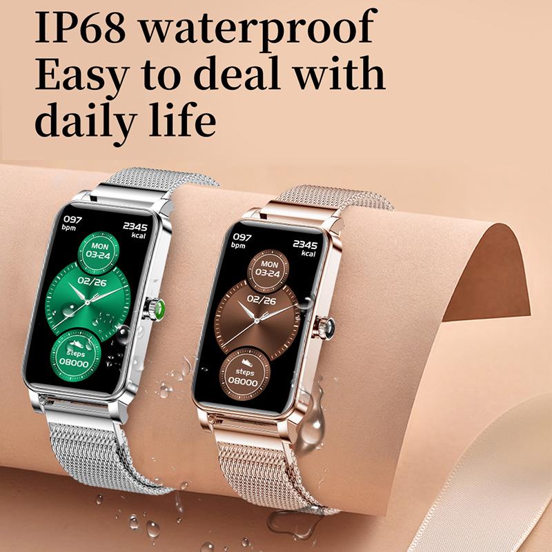 

ZX19 Heart Rate Blood Pressure Monitor Fitness Bracelet 1.45inch Screen DIY Dial Lady Smart Watch B