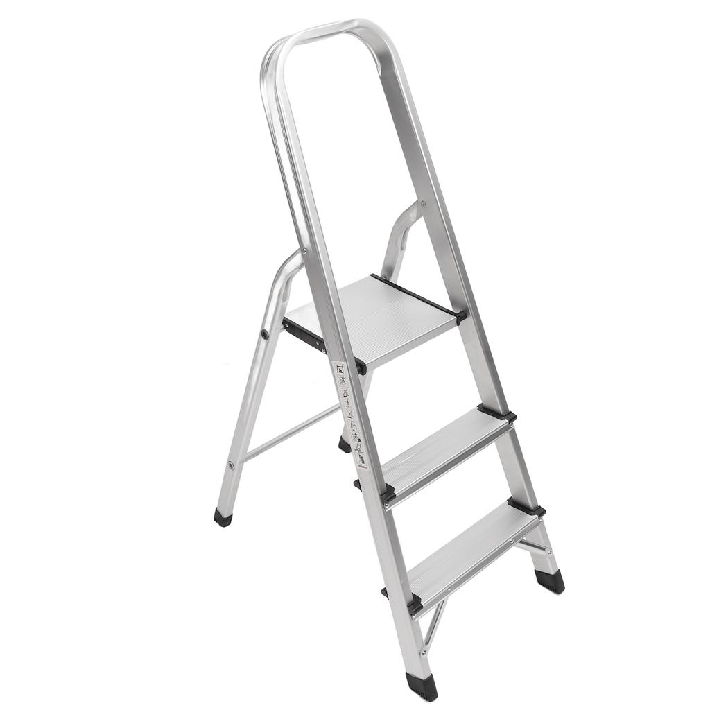 3 Step Ladder Foldable Aluminium Alloy Non Slip 330lbs Capacity Multifunctional Portable Step Stool