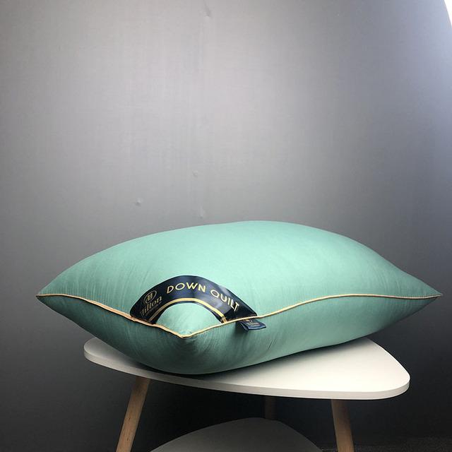 Chinese Natural Cotton Single Pillow 100% Polyester Fiber Orthopedic Neck Pillow Hotel Memory Pillow Healthy Sleep Stand 1PC