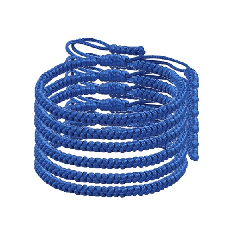 Unisex Adjustable Braided Cord Colorful Vintage Style Bracelet Collection Stylish Handmade Festival Wrist Chain