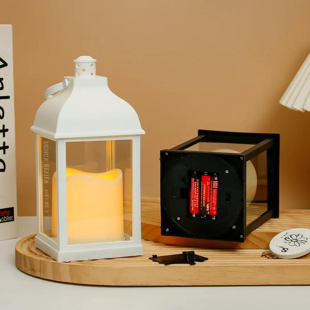 Portable LED Candle Lamps Night Camping Tent Lanterns Outdoor Garden Desk Holiday Atmosphere Retro Night Light Decorative Lamps