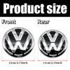 W1611Pc For Volkswagen Polo Car Emblem Logo With VW Polo 2014 2015 2016 2017 2018 Car Logo 122mm Front Bonnet Hood 110mm Rear Trunk