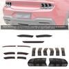 Smoked Black Taillight Fog Lamp Trim Overlay Bezel Decor for Ford Mustang 2024+