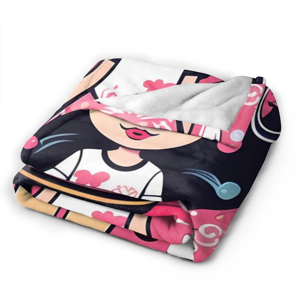 Bunny GirlSherpa Blanket Warm Blankets for Sunmer Super Soft Fuzzy Flannel  Like Reversible Velvet Plush Couch Blanket Lightweight
