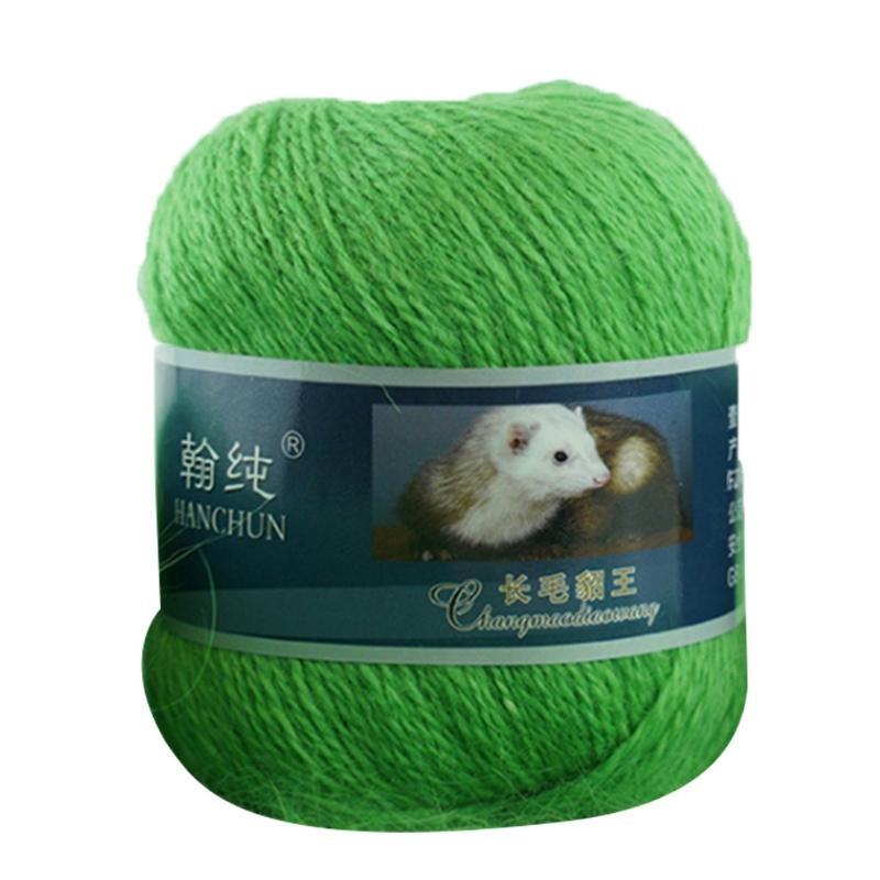 652F Soft Rabbit Hair Yarns Thread Mink Wool Yarn Crochet Knitting Scarf Baby Sweater