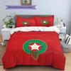 Marokański Wzór Piłkarski Pościel Kołdra Zestaw Dekoracja Domu Prezent (1 * poszwa na kołdrę + 2 * poszewki na poduszki bez rdzenia)