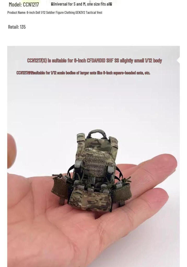6-inch Soldier Figure with 1/12 Tactical Vest CCN1217 GEN3 V2