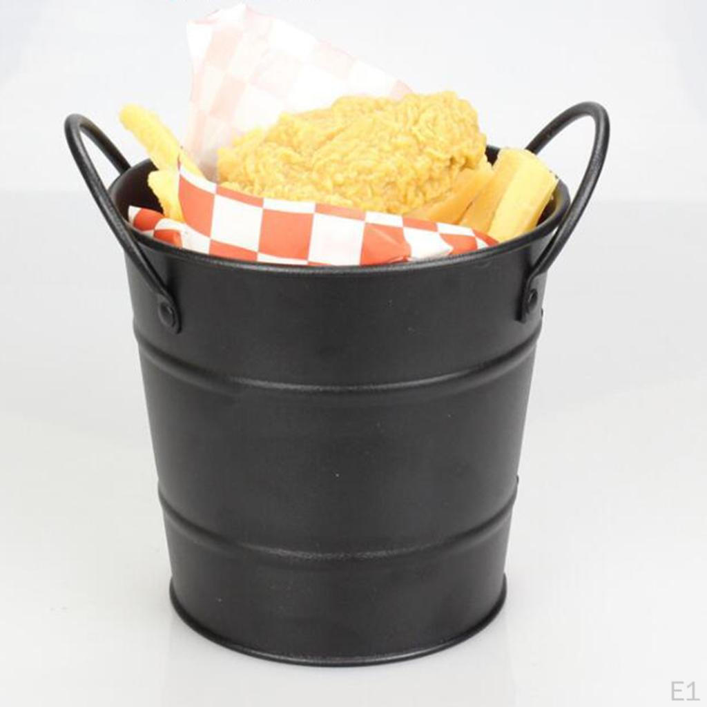 Cestino per patatine fritte in acciaio inossidabile, secchiello, piatti da portata, snack
