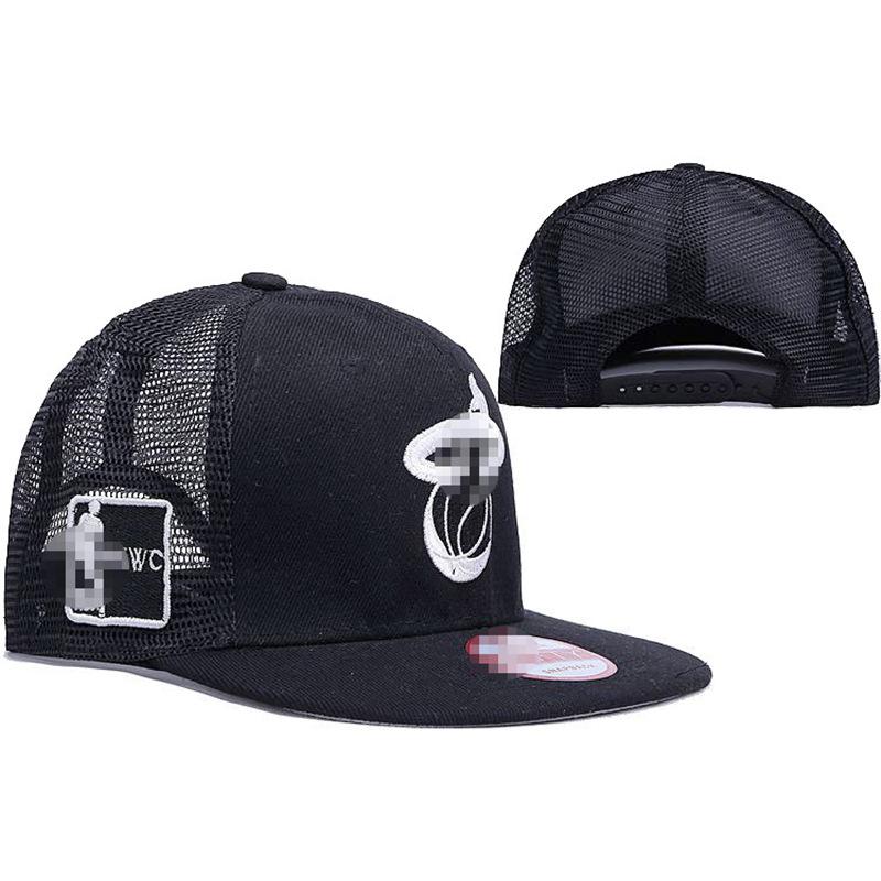 Embroidered Flat Brim NBA Cap for Men & Women - New American Hip Hop Style