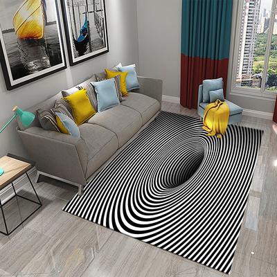 3D optická ilúzia Psychedelický koberec Farebná geometria Koberec Vertigo Obývacia izba Spálňa Kúpeľňa Vchod Protišmyková podložka na podlahu