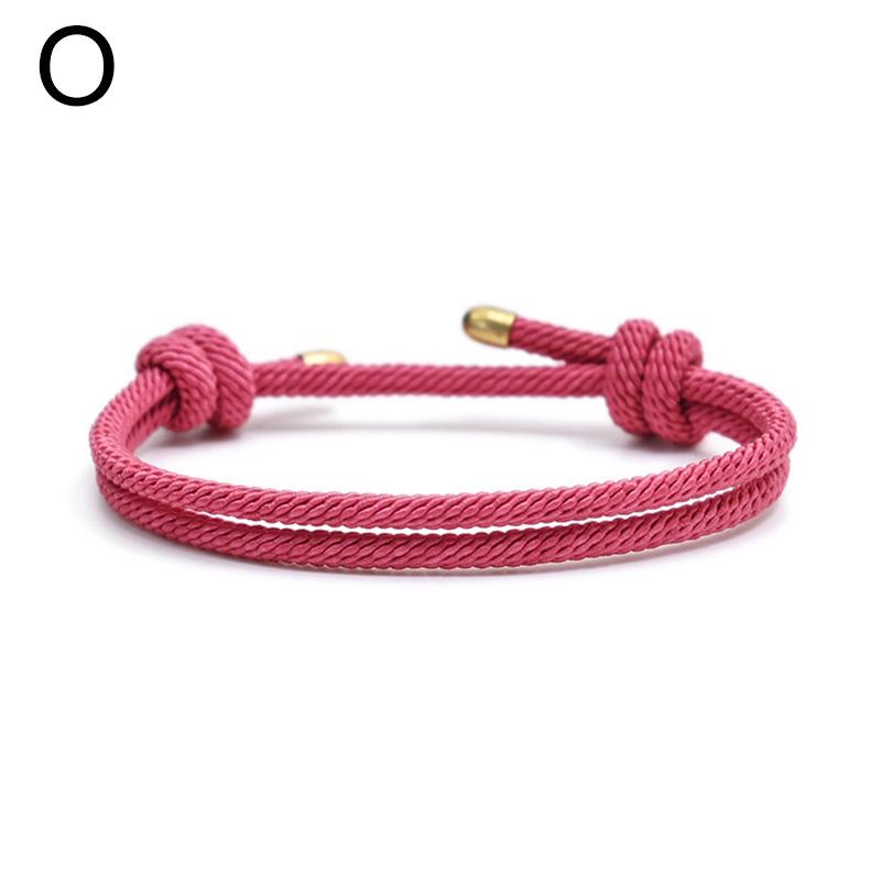 1PC Best Friends Gifts Bracelets Adjustable Milan Rope Bracelets Solid Color Handmade
