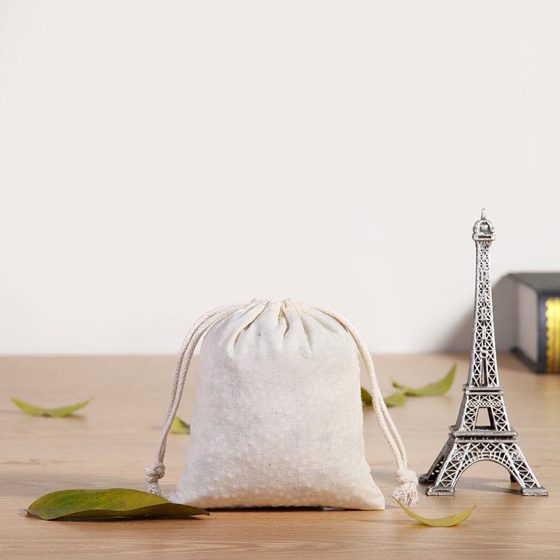 Custom Cotton Linen Drawstring Bag for Rice Storage & Gift Packaging