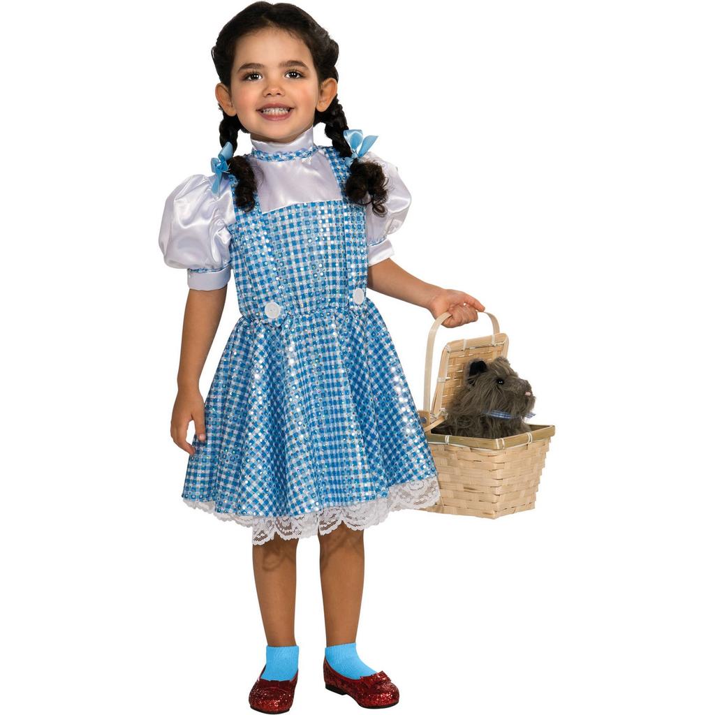 Costume Dorothy con Paillettes per Bambini/Bambine Il Mago di Oz