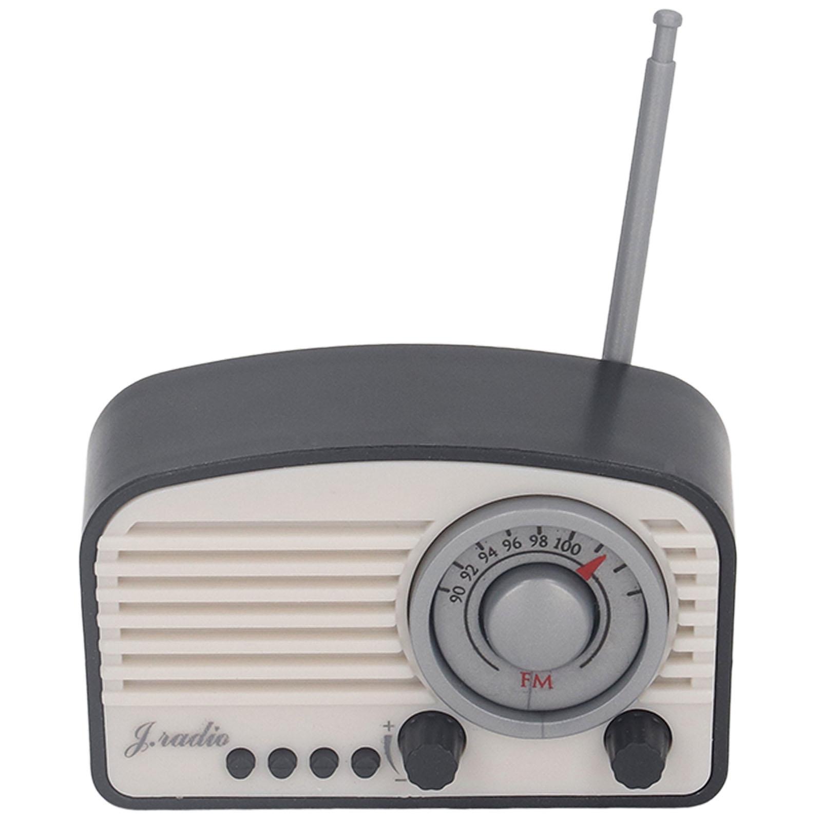 

Dollhouse Mini Radio Model Vintage Cute Decoration Realistic Dollhouse Radio Model Toy for Children Black чёрный