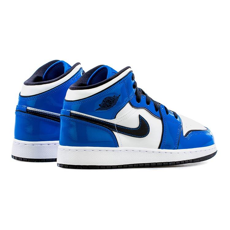 (GS) Air Jordan 1 Mid SE 'Signal Blue' Kids' BQ6931-402