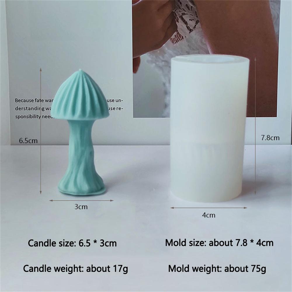 Cute Mushroom Silicone Candle Mold Plant Shape Handmade DIY Aromatherapy Resin Plaster Art Ornaments Baking Mold Home Decor