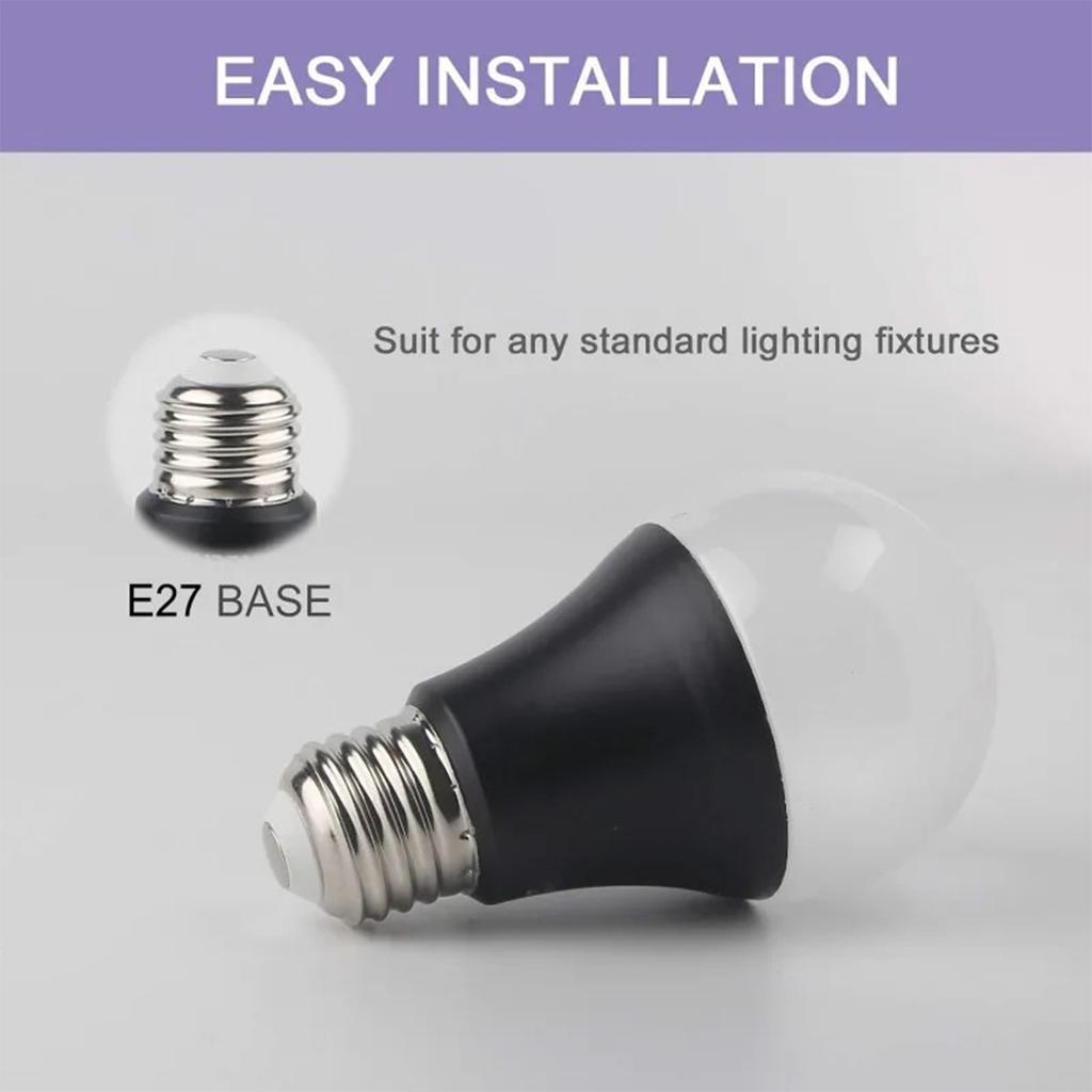 A19 Black Light Led Bulb 9W Globe Lamp Atmosphere 395NM Home Lampe Decorative White/Black Shell Glow 110v/220v 400NM 360 Club Uv