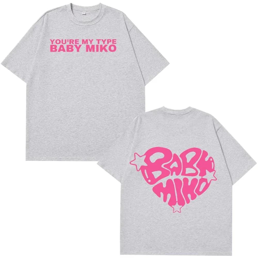 Young Miko Baby Miko Merch Fans T Shirts Unisex Wounisex Fashion Aesthetic Shortsleeved Cotton Tshirt Summer Oversized Male Black