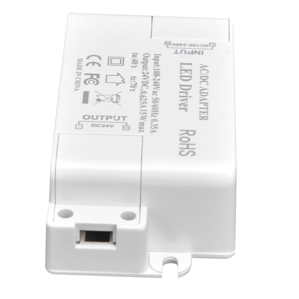 LED-driver DC24V 0,625A 15W DIY-lampe Lavspent LED-drivertransformator AC 100‑240V