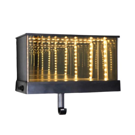 

1/2Pcs LED Light-up Car Garage Key Hanger Wall Mount Mirror Garage Key Holder Home Office Entryway Decorative Key Hook Rack 1pc