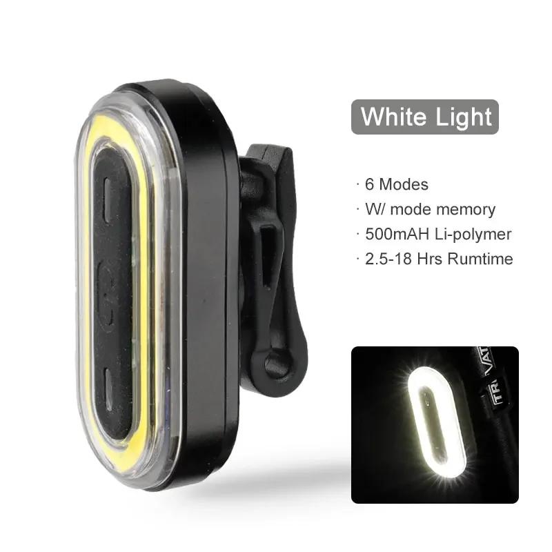

Cycle Tail Light Bike Rear Lamp USB Charge Warning Safety Lantern Oval-shaped 30 LED chips COB Up to 18hrs Runtime