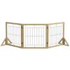 Foldable Pet Fence of 3 Panels with Bidirectional Folding and Triangular Support Legs 210x44x70 Cm Natural