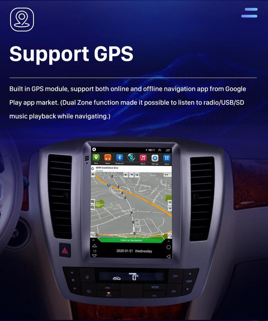 2006-2008 Buick LaCrosse Wireless CarPlay Android Navigation Radio DVD