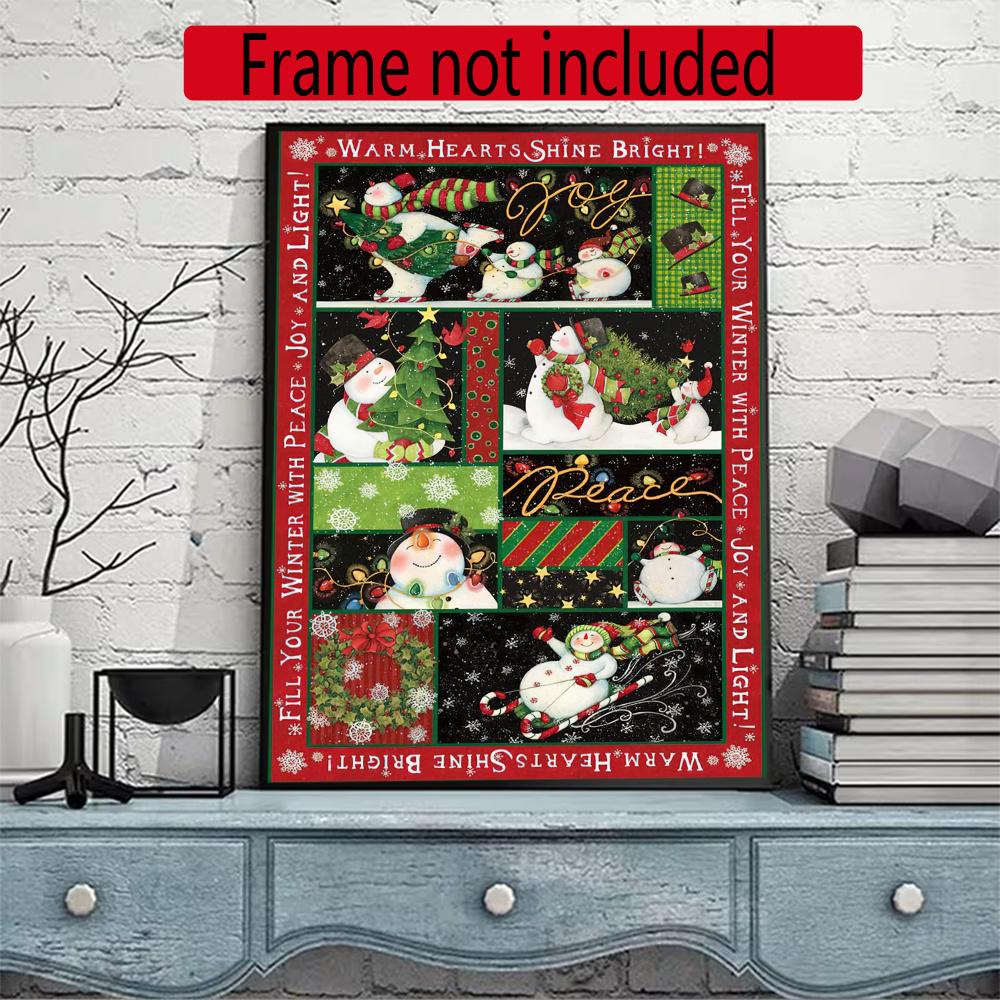 Christmas 5D Diamond Painting Round Diamond Rhinestones Mosaic Diamond Embroidery Wall Paintings Rhinestones Gift Frameless