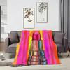 Art P-Pop Art Style Lipstick Beauty Throw Lightweight 240g Flannel Blanket Soft Skin-friendly for Summer Cooling