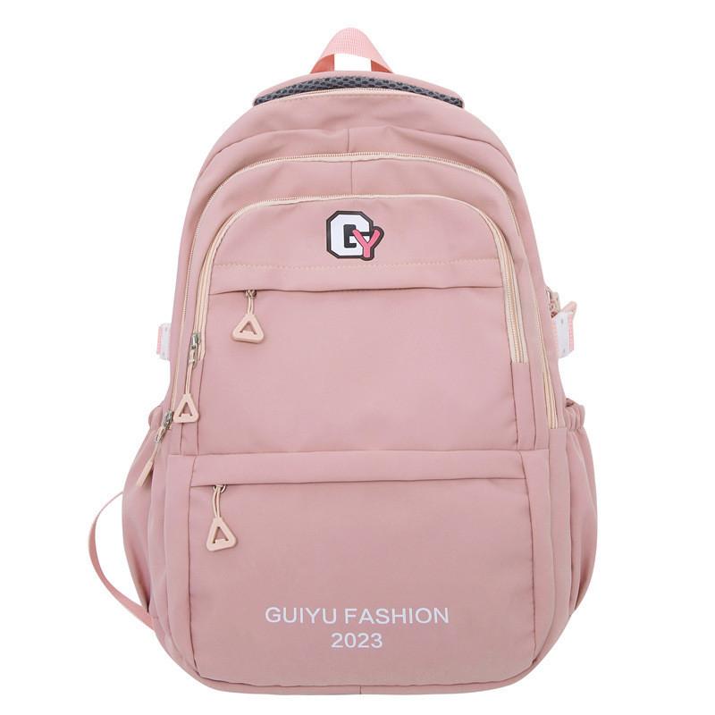 Letter Lightweight Nylon Backpack With Zipper Closure For Teens Adults And