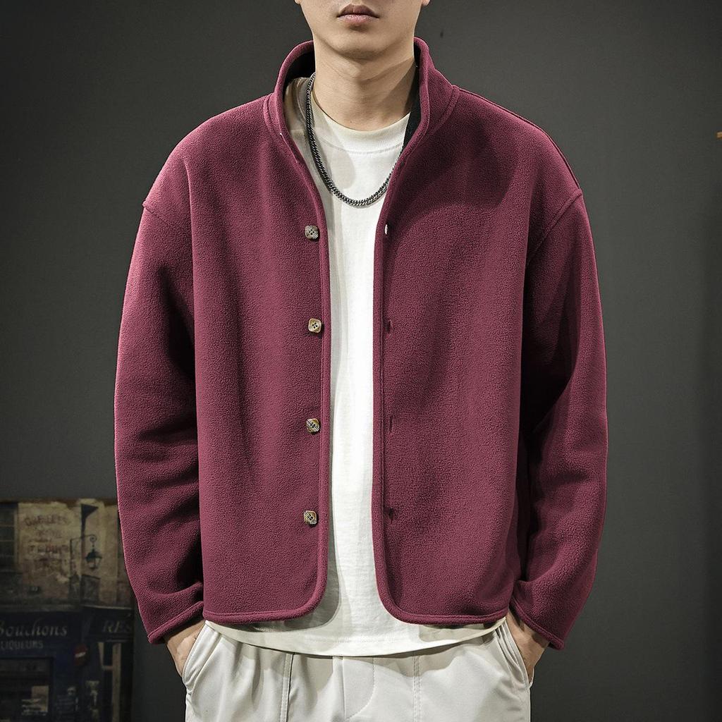 2025 Winter Men's American-Style Heavyweight Fleece Warm Jacket - Trendy, Loose, Plus Size Outerwear for Autumn/Winter.