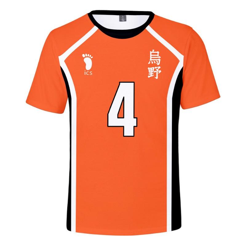 

Stylish Haikyuu Cosplay Unisex T-shirt Featuring Karasuno Logo For Anime Fans 4,L