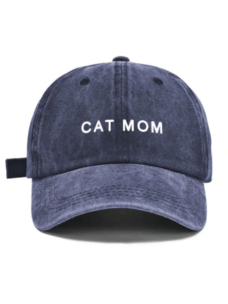 Pink Cat Mom Printed Baseball Cap Casual Adjustable Dad Hat For Outdoor Sports