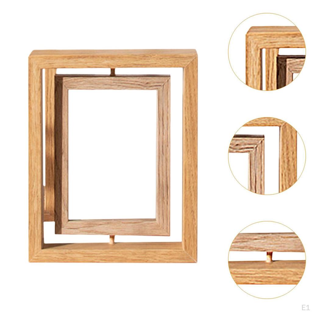 Creative Double-Sided Photo Frame, Modern Crafts, Display, Rotating Frame for TV