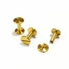10Pcs 4-20MM Solid Brass Plane Button Stud Screw Nail Rivet Screw Back Leather Belt for Sewing Handmade DIY Accessories Material