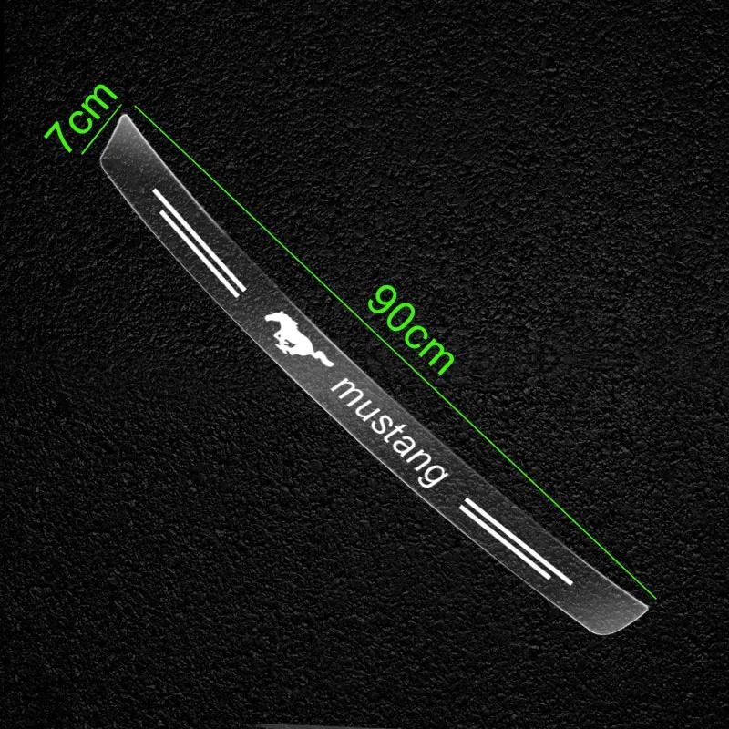 VCLG2 Car Threshold Protector Transparent Decorative Badge Sticker for Ford Mustang Kuga Fiesta MK7 Escort Explorer Focus Edge 2 4 MK2