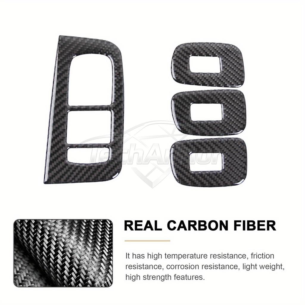 Carbon Fiber Window Switch Panel for Volvo XC60 S60 V60 2018-2024