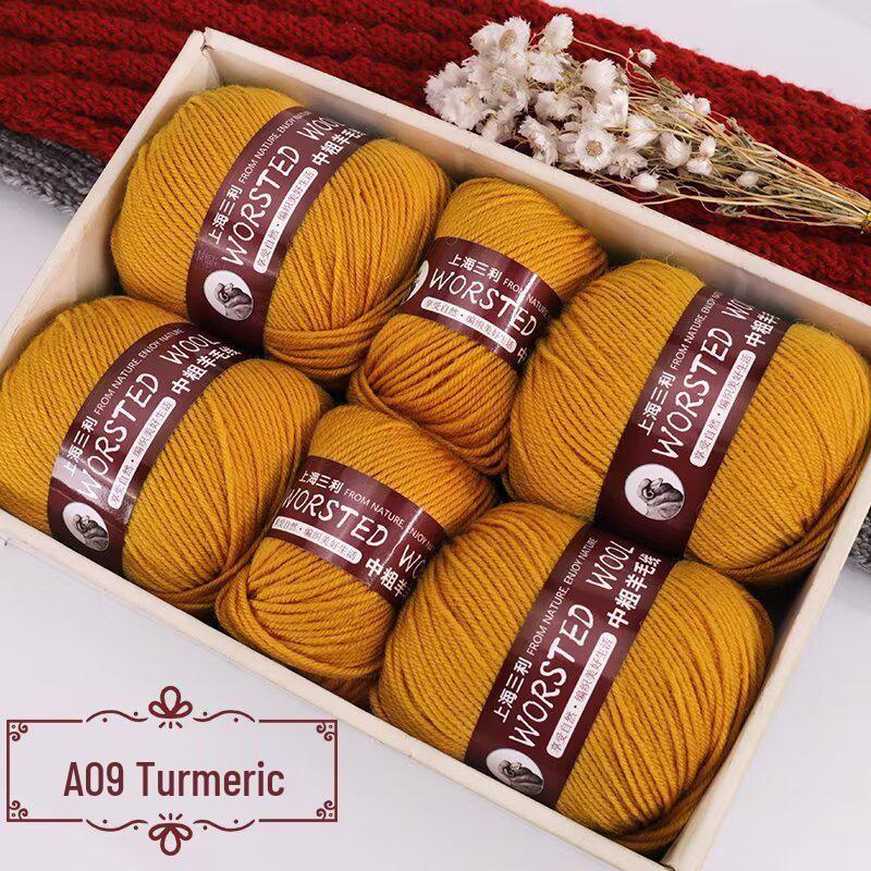 290g Pack of Hand-Knitted Classic Wool Yarn Balls - Medium Thickness for DIY Hats, Scarves, Sweaters, and Coats