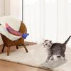 Cat toy simulation burlap fish cat teeth grinding toy kitten teasing cat stick wear-resistant bite-resistant self-exercise toys