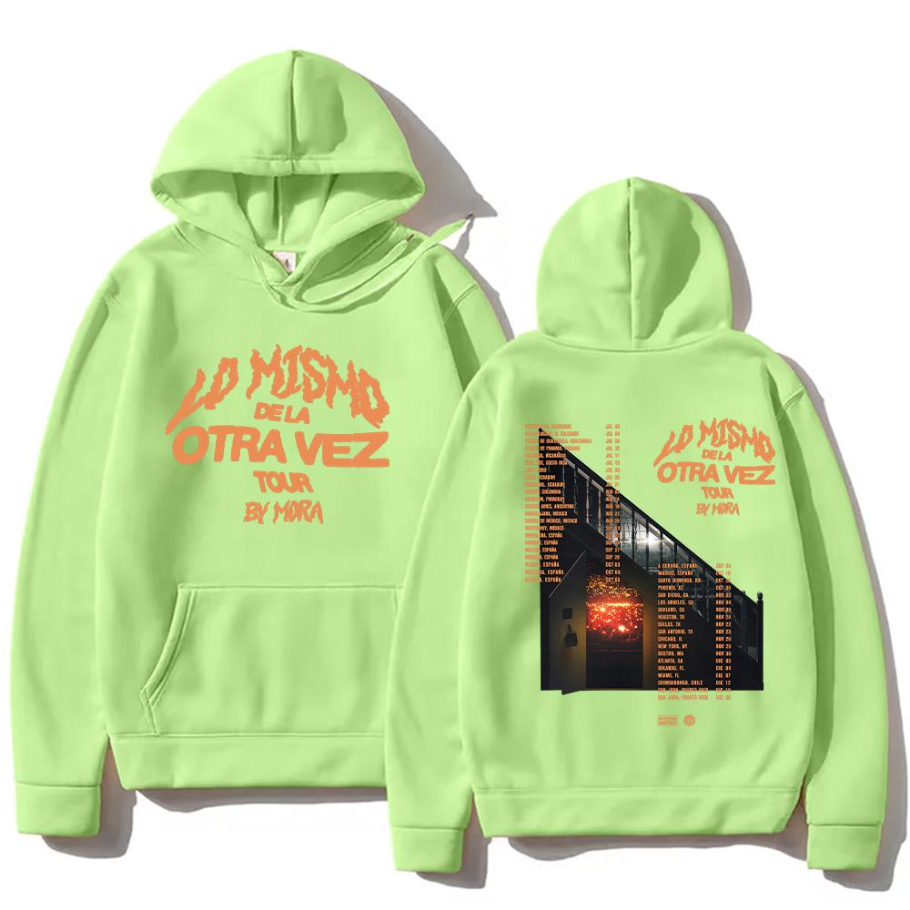 Mora Trends 2025 Hoodie Mora Lo Mismo Dela Otra Vez Tour Sweatshirt Unisex Creative Aesthetic Pullover Fall Casual Loose Clothes