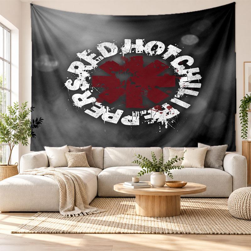 Arazzo da Parete Red Hot Chili Peppers, Appeso a Parete in Tessuto Morbido, Sfondo Decorativo per Camera da Letto Arte Murale per la Casa