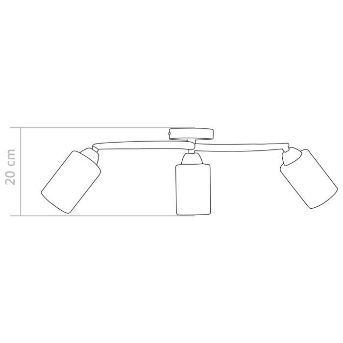 VidaXL Plafonnier avec Abat-jour en Verre Lustre Lampe Suspendue Luminaire d'Intérieur Salon Chambre à Coucher Maison 3 289232