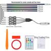 Smart Remote-Control Car LED Ambient Light Strip – Multicolor Acrylic for Central Console and Doors