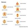 7 Pcs Golden Red Meteor Hammer Metal Dice Solid Metal Polyhedral Dice Set Suitable for Role-Playing RPG  Board Game Card Game