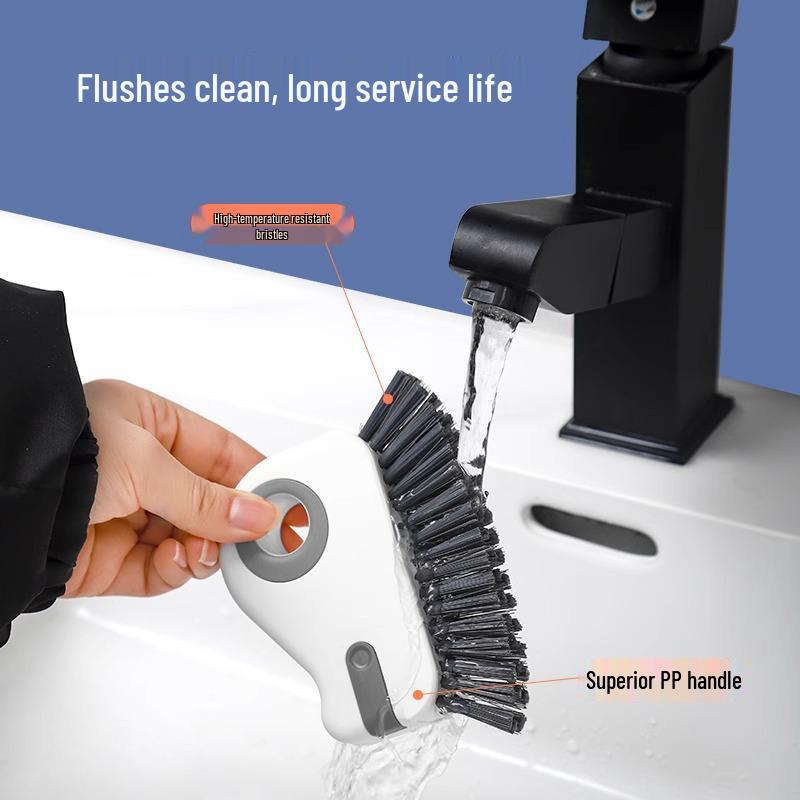 Multifunctional Crevice Cleaning Brush for Windows and Doors - Two-in-One Tool with Scraper for Seam and Groove Dust Removal.