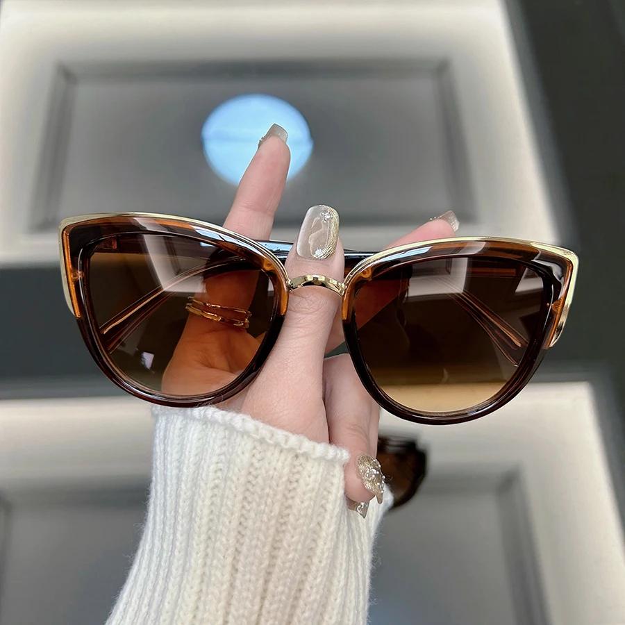 Vintage Cat Eye Sunglasses Women Men Fashion Retro Sun Glasses Female Male Designer Shades Mirror Outdoor Punk